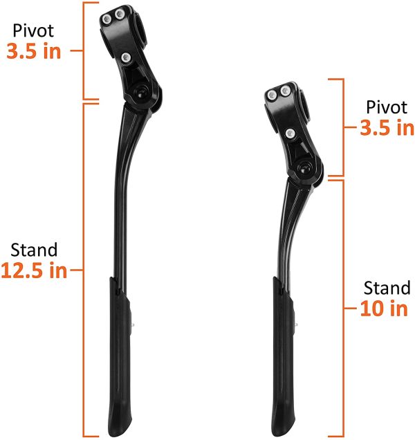 BV Bike Kickstand - Alloy Adjustable Height Rear Side Bicycle Stand, for Bike 24" - 28" - Image 3