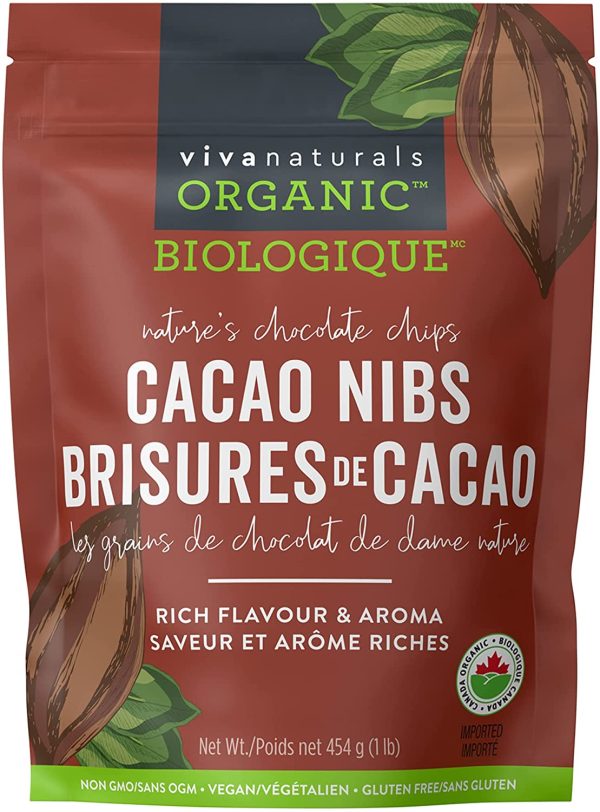 Organic Cacao Nibs, 1 lb Bag (454 g) - Keto and  Unsweetened Chocolate Chip Substitute, Perfect for Gluten Free Baking, Smoothies and More, Non-GMO and Gluten Free - Image 8