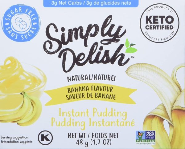 Sugar-Free Pudding Mix and Pie Filling - Banana Flavor - 48 gr - Vegan, Gluten Free, Non-GMO, Lactose Free, Halal - Keto Friendly Pudding - Made with Natural Ingredients - Image 5