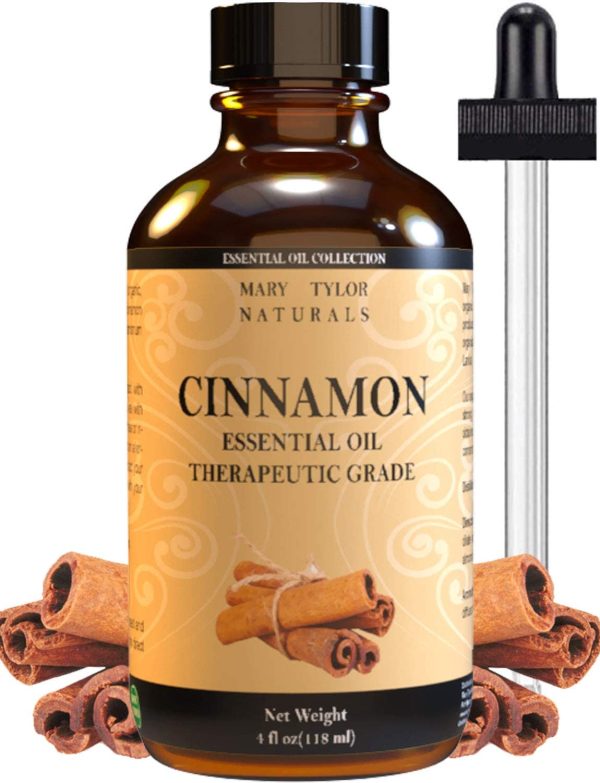 Cinnamon Essential Oil, 4 oz by Mary Tylor Naturals, Premium Therapeutic Grade, 100% Pure and Natural, Perfect for Aromatherapy, and Much More by Mary Tylor Naturals