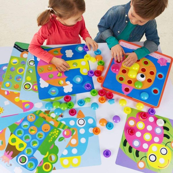 KIDCHEER Toddler Toys for Boys & Girls Educational Baby Gifts Color Matching Pegboard Montessori Learning Arts and Crafts Puzzle for Kids