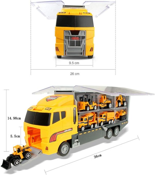 Jenilily Construction Toy Trucks Vehicle Mini Cars, Excavator Dump Truck Digger Forklift for Kids Enfant Age 3+ - Image 6