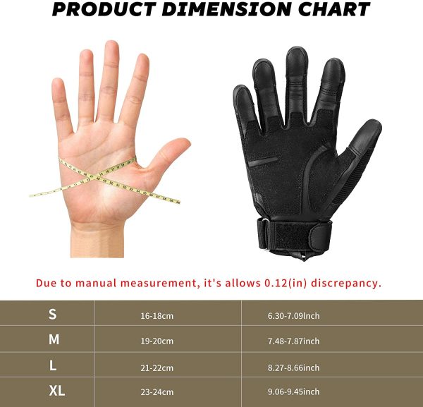 Tactical Gloves, Touch Screen Finger Mechanic Gloves , Military Gear Shooting Biking Motorbiking Hiking Airsoft Gloves - Image 4