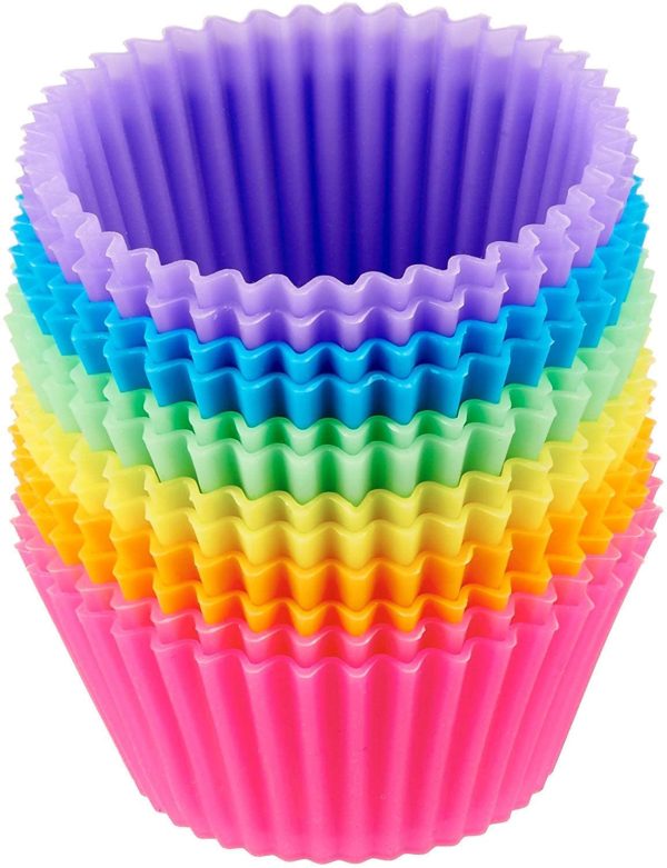 Reusable Silicone Baking Cups, Muffin and Cupcake, Pack of 12 - Image 3