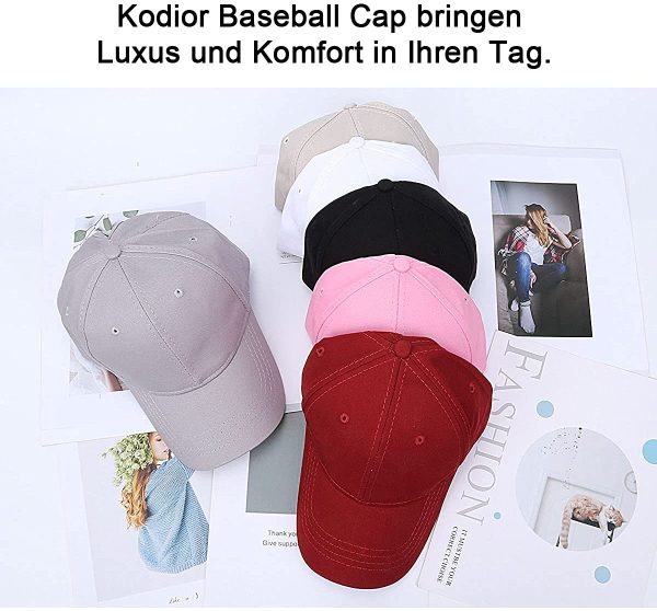 Kodior Ponytail Basball Cap - Ponycap Messy High Bun Adjustable Mesh Trucker Sun Hat - Image 5