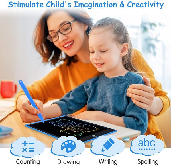 LCD Writing Tablet, Electronic Colorful Screen Drawing Board Kids Tablets Doodle Board Writing Pad for Kids at Home, School and Office (11-Inch, Blue) - Image 3