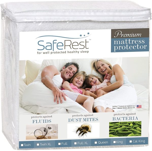 SafeRest Mattress Protector ??Twin XL, Premium, Cotton, Waterproof Mattress Cover Protectors ??White - Image 6