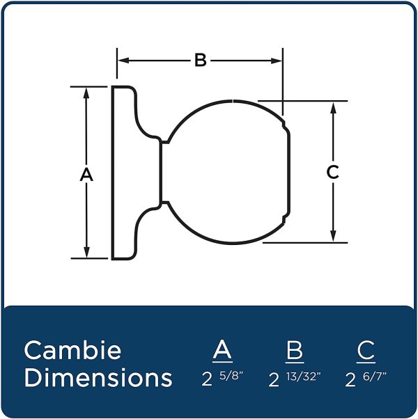 Cambie Half Dummy Knobs, Matte Black - Image 5