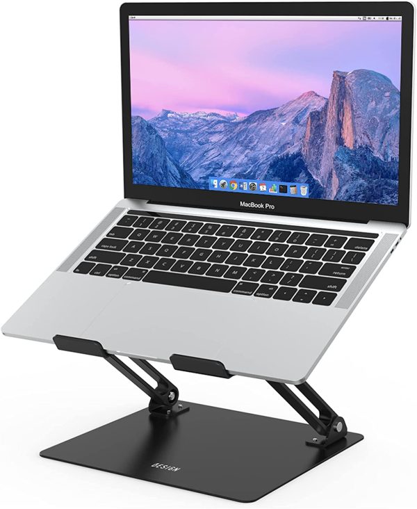 Besign LS10 Aluminum Laptop Stand, Ergonomic Adjustable Notebook Stand, Riser Holder Computer Stand Compatible with Air, Pro, Dell, HP, Lenovo More 10-15.6" Laptops (Black) - Image 3