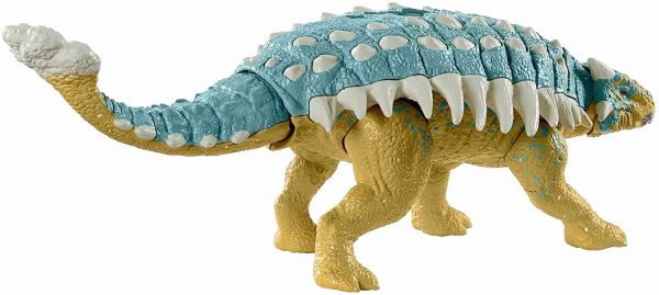 Jurassic World Roar Attack Ankylosaurus Bumpy Camp Cretaceous Dinosaur Figure with Movable Joints, Realistic Sculpting, Strike Feature & Sounds, Herbivore, Kids Gift 4 Years & Up - Image 2