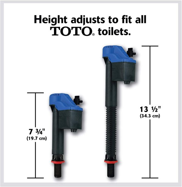 TOTO TSU99A.X Adjustable Replacement Fill Valve Assembly for Toilet Tanks, Unfinish, Small - Image 6