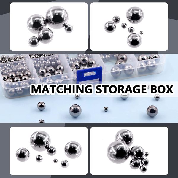 Cimeton 330Pcs 16Sizes Precision Bearing Steel Ball Assortment Kit Including Sizes 1MM 2MM 2.5MM 3MM 3.5MM 4MM 4.5MM 5MM 5.5MM 6MM 7MM 8MM 9MM 10MM 11MM 12MM Metric - Image 3