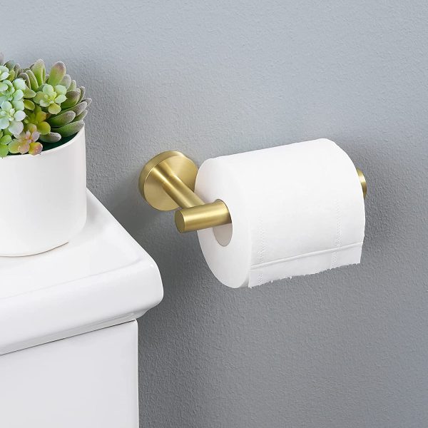 KES Gold Toilet Paper Holder Toilet Roll Holder for Bathroom Lavatory 304 Stainless Steel Wall Mount Brushed Brass, A2175S12-BZ - Image 8