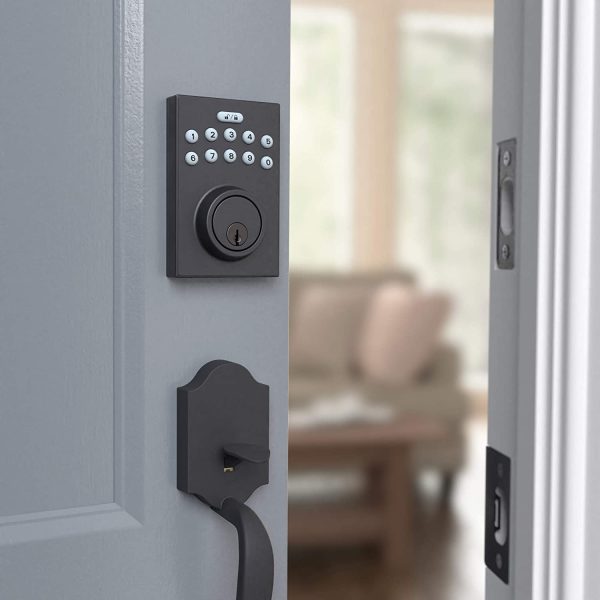 Amazon Basics Contemporary Electronic Keypad Deadbolt Door Lock, Keyed Entry, Matte Black - Image 5