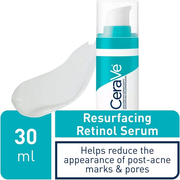 CeraVe Resurfacing RETINOL Serum For Face. Helps even skin tone. Improves skin smoothness. Gentle on skin gel with niacinamide, 3 essential ceramides. Fragrance-free. 30ML. - Image 7