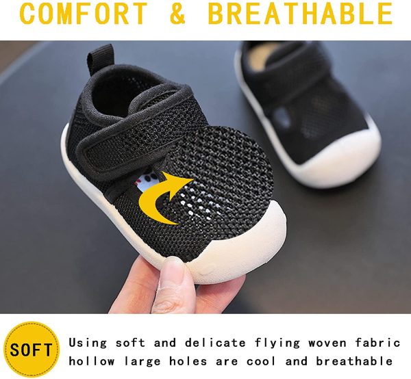 Baby First-Walking Shoes Boys Girls,Girls Trainers Toddler Infant,Boys Baby Shoes,1-4 Years Kid Shoes,Baby Outdoor Shoes,Toddler Sneakers,Non Slip Soft Sole Breathable Lightweight Outdoor Sneaker - Image 6