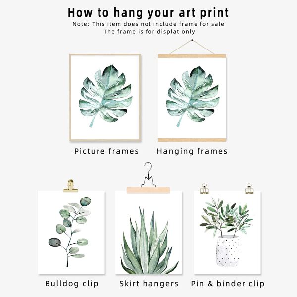 Botanical Prints Posters for Bedroom Aesthetic Room Decor, Set of 4, 8x10 Canvas Poster Unframed, Boho Decor Art Print, Bathroom Wall Art Decor, Sage Green Decor - Image 4