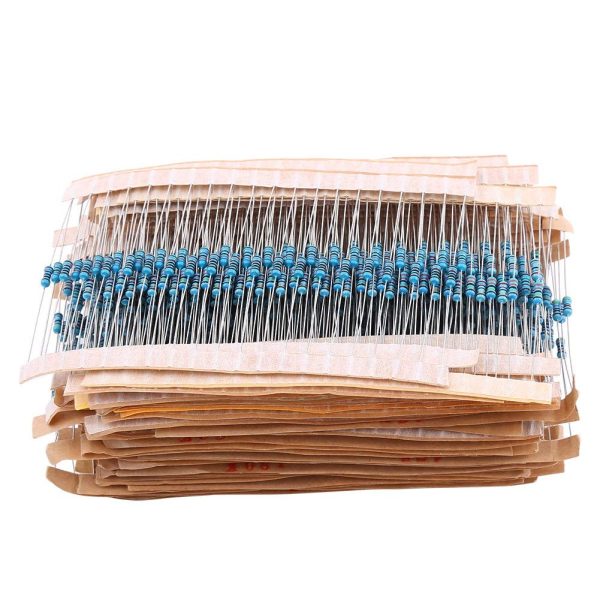 1280pcs 1/4W 64 Values 1-10M ohm Resistors Assortment High Precision Stable Metal Film Components Kit Set