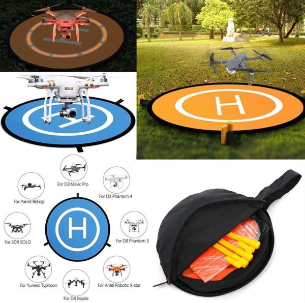 22 Inch(55CM) Drone and Quadcopter Landing Pad RC Aircraft Soft Launch Mat Surface Made of Waterproof Eco-Friendly Polyester For DJI FPV, DJI Mavic Mini 2/SE, DJI Air 2S, Mavic 2 Pro, Mavic Air 2 Accessories - Image 3