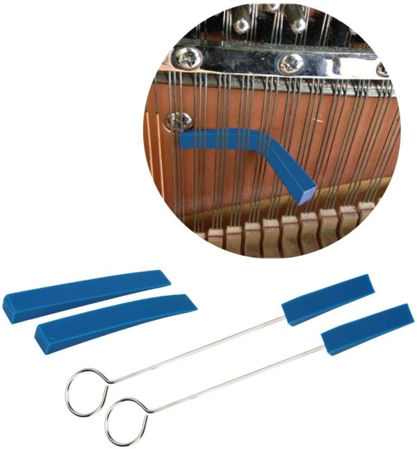 Piano Tuner Tools, Professional Tuning Hammer Mute Kit Including Long Mutes, Short Mute with Handle, Temperament Strip, Tuning Hammer - Image 2