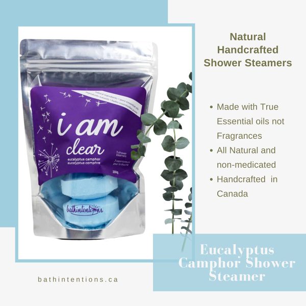 All-Natural Handmade Shower Steamer by bathintentions - Made in Canada Natural Shower Bombs - Great Self Care Gifts for Women or as Relaxing Gifts For Women (Eucalyptus) - Image 6