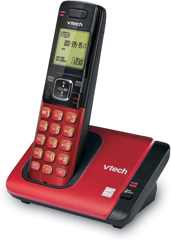 Vtech CS6719-16 DECT 6.0 Phone with Caller ID/Call Waiting, 1 Cordless Handset, Red - Image 2