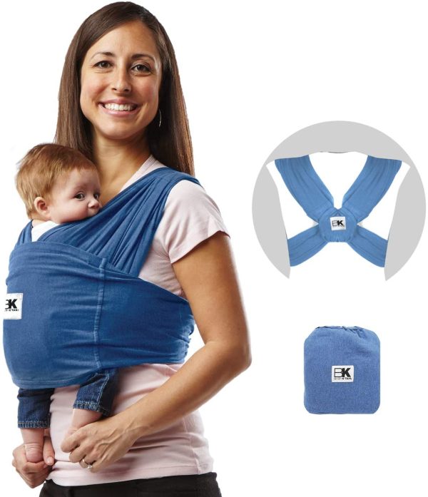 Baby K’tan ORIGINAL Cotton Wrap Baby Carrier, Denim, Medium - Image 6