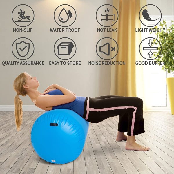 Syellowafter Air Roller, Yoga Fitness Equipment, Inflatable Gymnastics Balance Training Air Roller, Cylinder Column Gym Pad - Image 3