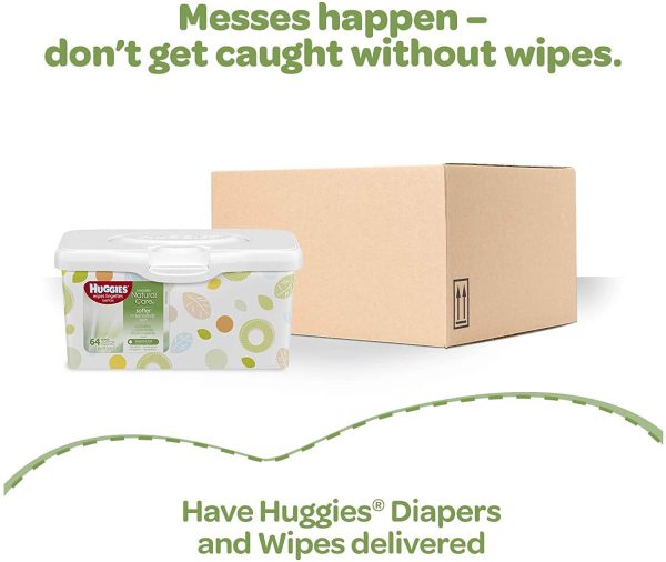 Baby Wipes, Huggies Aloe & Vitamin E, UNSCENTED, 3 Flip-Top Packs, 168 Count - Image 5