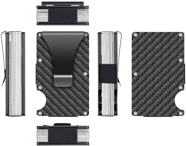 Carbon Fiber RFID Wallet/Money Clip/Wallet for Men Credit Card Holder