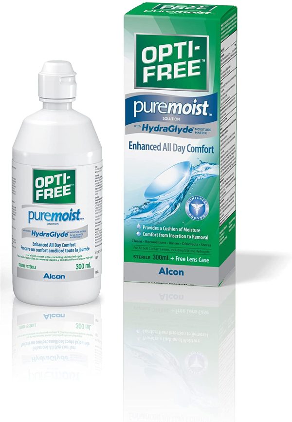 OPTI-FREE? PureMoist with HydraGlyde, Multipurpose Contact Lens Solution, 300 mL - Image 3