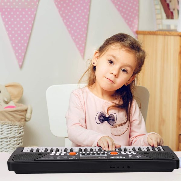 M SANMERSEN Kids Piano Keyboard with Microphone, 49 Keys Electronic Keyboards Pianos for Beginners Kids Piano with MP3 Function for 3-12 Years Girls Boys - Image 8