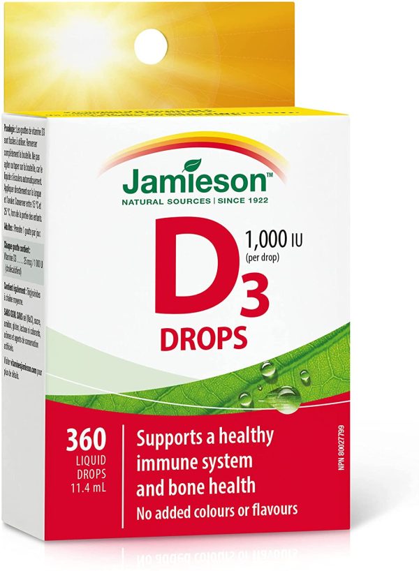 Jamieson Vitamin D3 1,000 IU Drops, 11.4 ml (Pack of 1) - Image 7