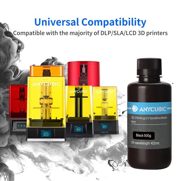 ANYCUBIC 3D Printer Resin, 405nm SLA UV-Curing Resin, High Precision & Rapid Photopolymer for LCD/DLP/SLA 3D Printing(Black, 500g) - Image 5