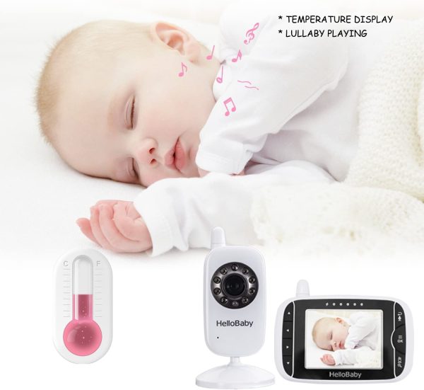 3.2 inch Video Baby Monitor with Night Vision & Temperature Sensor Two Way Talkback System - Image 7