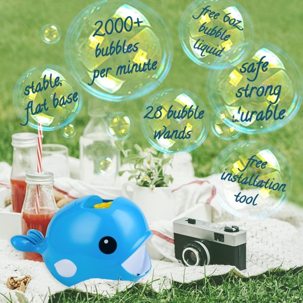 Balnore Bubble Machine - Automatic Bubble Maker 2000+ Bubble Blower for Kids, Easy to Use for Parties Wedding Indoor/Outdoor for Kids. - Image 7