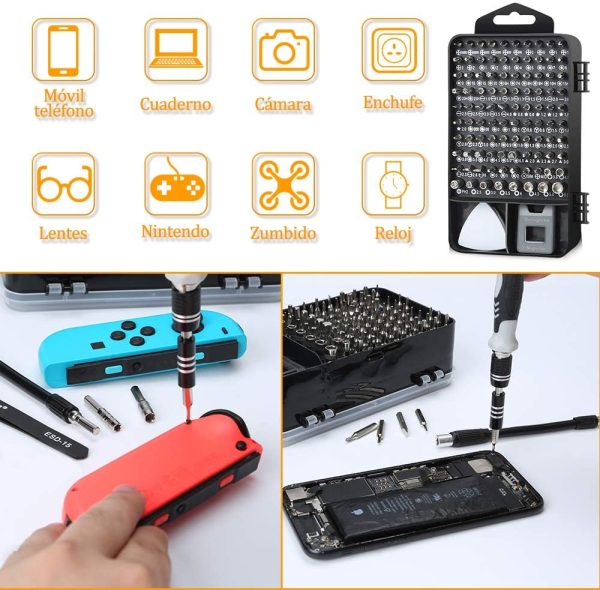 117 in 1 Precision Screwdriver Set, Magnetic Repair Tool Kit for iPhone Series/Xbox Series/PS3/PS4/Nintendo Switch/iPad/Tablet/Laptop/Watch/Cellphone/PC/Camera/Electronic