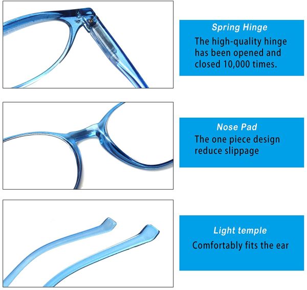 5 Pairs Ladies Reading Glasses Fashion Spring Hinge Pattern Design Readers for Women - Image 5