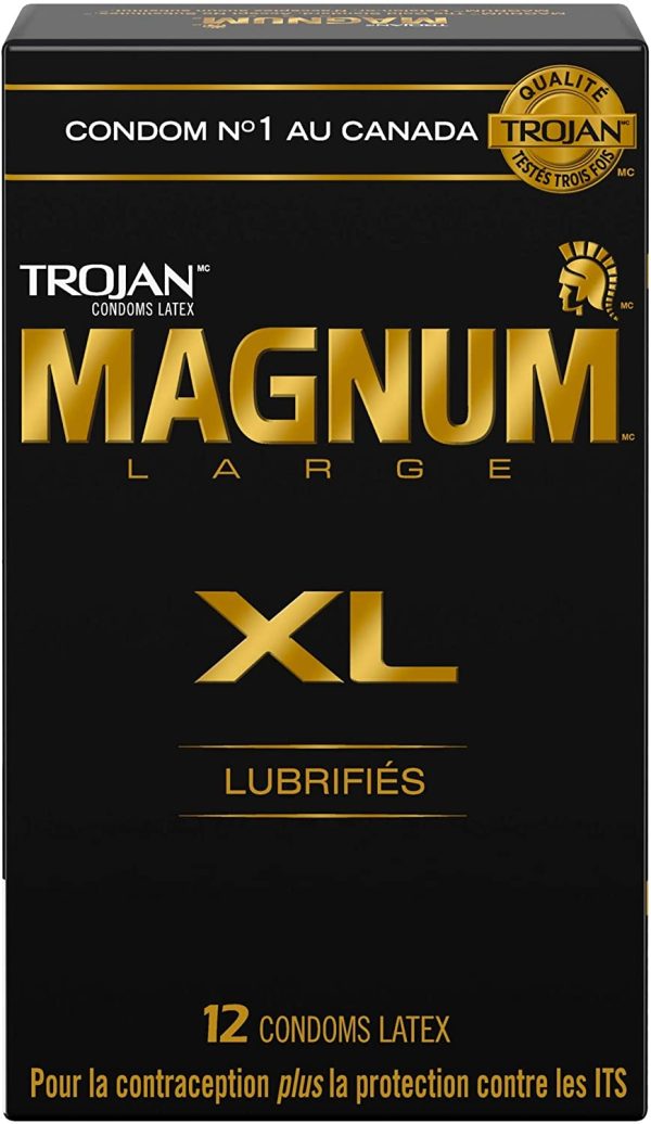 TROJAN Magnum XL Extra Large Size Lubricated Latex Condoms, 12 Count - Image 7