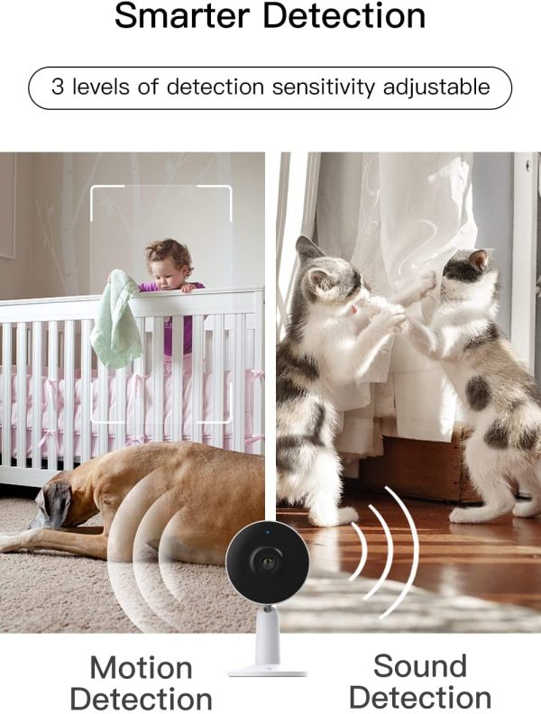 Baby Monitors with Camera and Audio, IN1 Security Camera with Phone App, 1080P, 2.4G WiFi, Sound & Motion Detection, 2 Way Audio, Night Vision, Works with Alexa & Google Assistant - Image 3