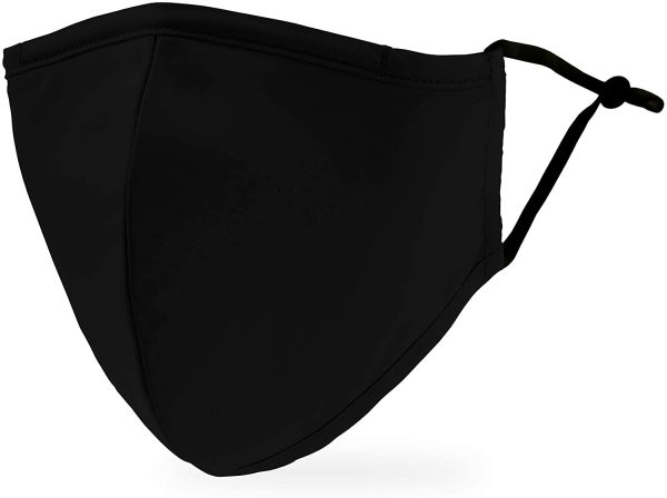 Weddingstar 3-Ply Adult Washable Cloth Face Mask Reusable and Adjustable with Filter Pocket - Black - Image 5