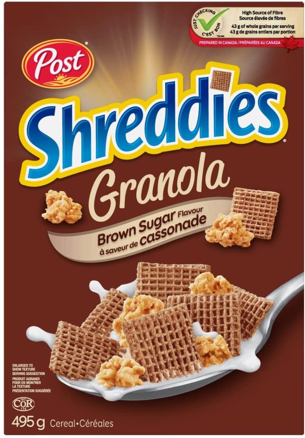 Shreddies Brown Sugar Flavour with Granola, 495 g