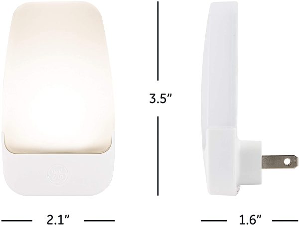 GE 30966 LED Plug-In Night Light, 2 Pack, Automatic, Light Sensing, Auto On/Off, Soft White, Energy Efficient, Ideal for Entryway, Hallway, Kitchen, Bathroom, Bedroom, Stairway and Office - Image 6