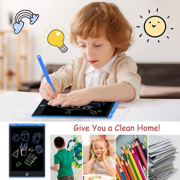 LCD Writing Tablet, Electronic Colorful Screen Drawing Board Kids Tablets Doodle Board Writing Pad for Kids at Home, School and Office (11-Inch, Blue) - Image 5