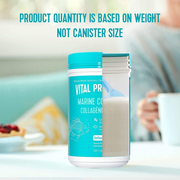 Marine Collagen Powder - Vital Proteins - 10g of Collagen Peptides per Serving, Wild Caught Non GMO, 221 g (7.8oz) - Image 4