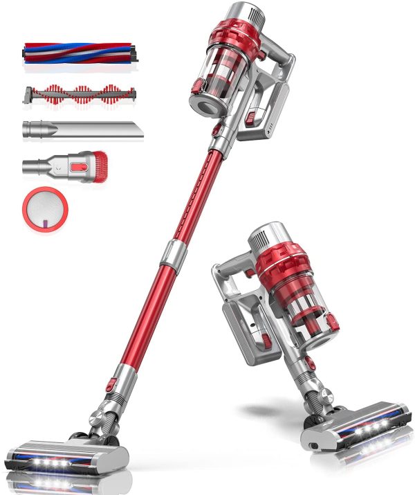 Cordless Vacuum Cleaners, 26KPa Powerful Stick Vacuum, 30min Runtime Lightweight Cordless Vacuum with Extension Tube and Detachable Battery Handheld Vacuum for Carpet/Floor/Pet/Stair - Image 7