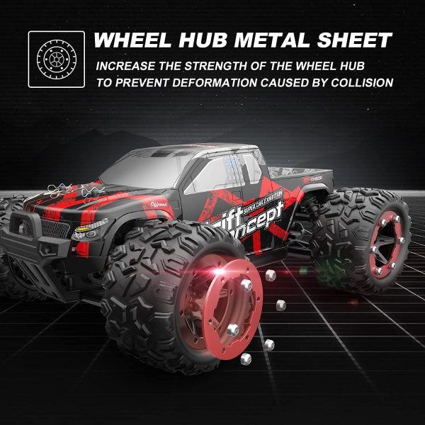 DEERC Brushless RC Cars 300E 60KM/H High Speed Remote Control Car 4WD 1:18 Scale Monster Truck for Kids Adults, All Terrain Off Road Truck with Extra Shell 2 Battery,40+ Min Play Car Gifts for Boys - Image 8