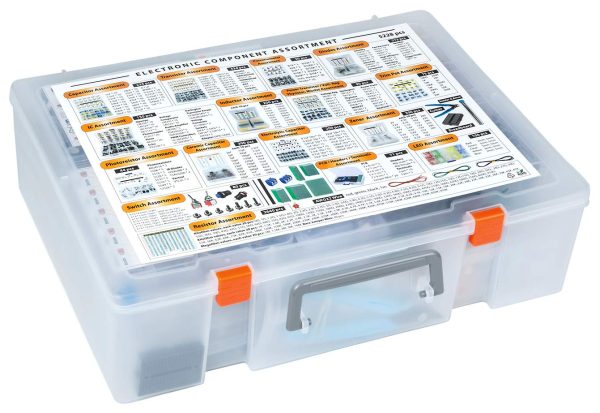 XXXL Electronic Component Assortment Box Kit, 5228 pcs, Capacitors, Transistors, Potentiometers, Diodes, ICs, Inductors, Regulators, Mosfets, Trim Pots, LEDs, PCB, Photoresistors, Terminals, Resistors - Image 4