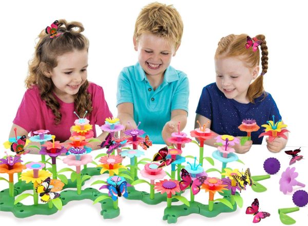 Conleke Flower Garden Building Toys for Kids Toddlers, Creative DIY Build a Bouquet Sets - Ideal Christmas Birthday Gifts for 4, 5, 6, 7, 8 Year Old Girls (109+ PCS) - Image 3