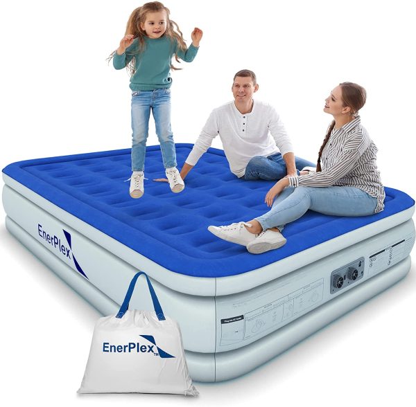 Premium Dual Pump Luxury Twin Size Air Mattress Airbed with Built in Pump Raised Double High Twin Blow Up Bed for Home Camping Travel - Image 3